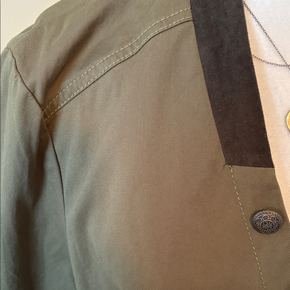 Sundance NWT Olive Button-Up Blazer ๐ - Picture 3 of 13